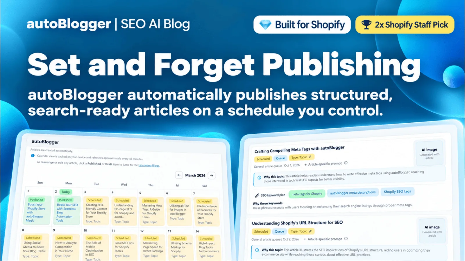 autoBlogger publishing schedule interface