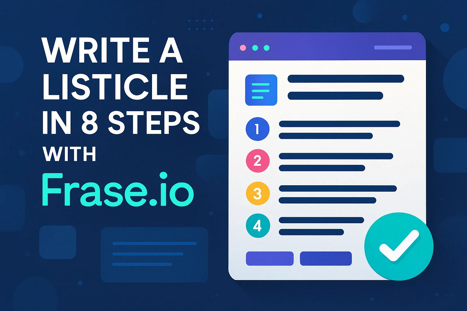 Frase official listicle workflow illustration