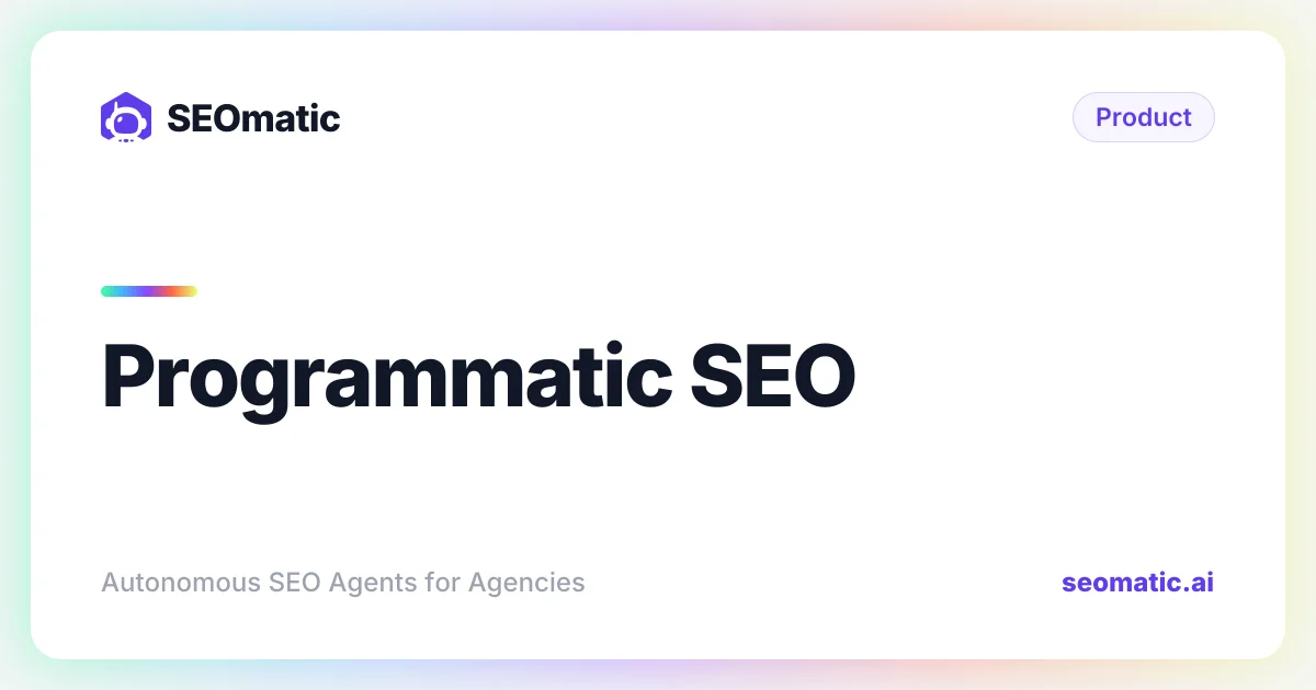 SEOmatic official programmatic SEO product overview
